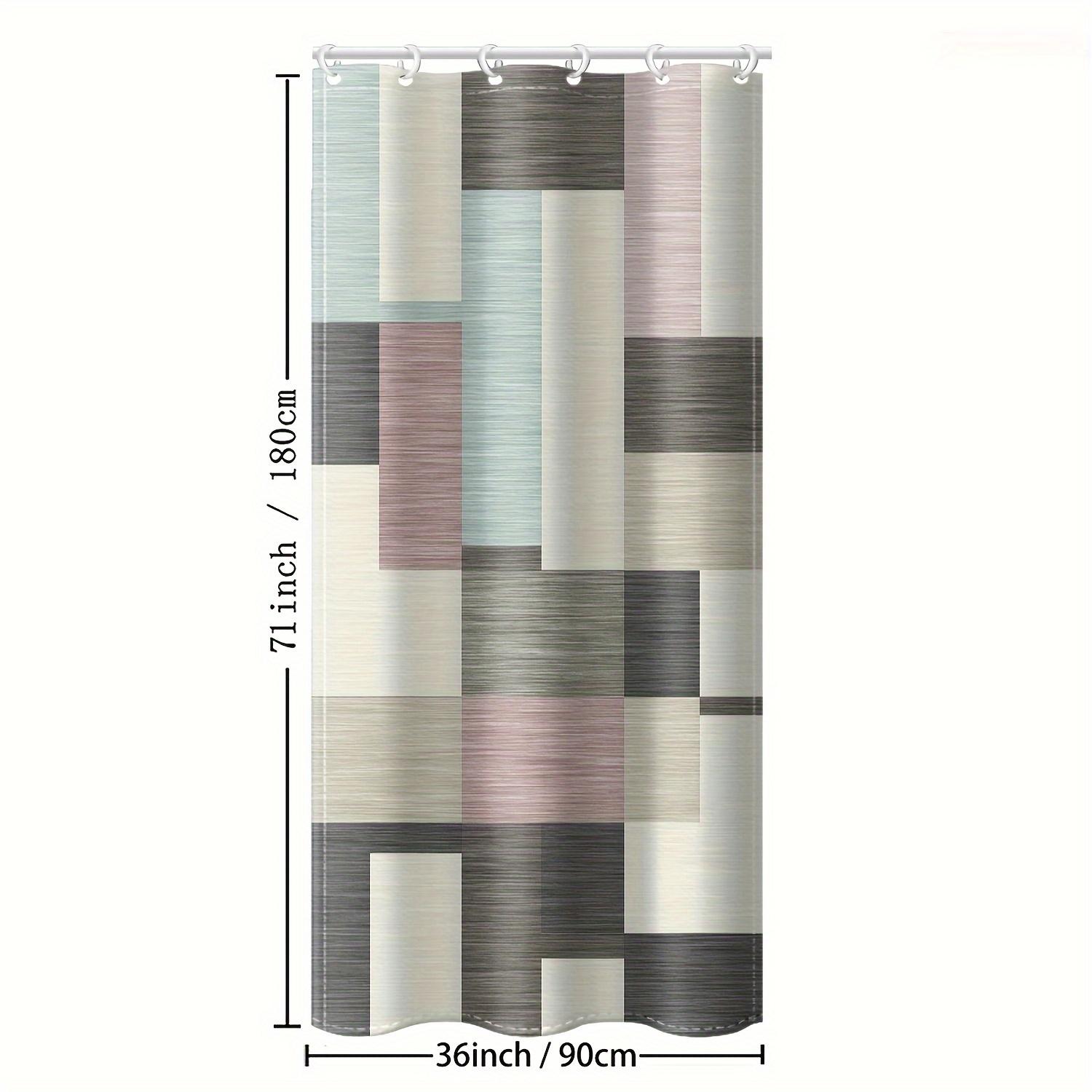 

Shower Curtain: Modern Geometric Pattern With Neutral Tones For A Stylish And Contemporary Bathroom Decor W60H190(CM)-1 Pcs