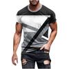 Men's Novelty Graphic 3D T-Shirt Crew Neck Short Sleeve Casual Printing Geometric Patterns Summer Party Beach Shirts Blouse