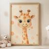 Plakat Żyrafa Z Kropkami Plakat Żyrafa Z Kropkami, 70X100 Cm, Bez Ramy, Płótno Premium Na Blejtramie