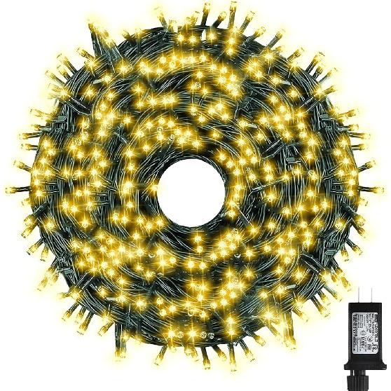 XUNXMAS Bright Christmas Lights Outdoor 300 LED String Lights