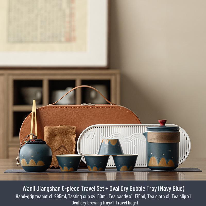 Portable Travel Tea Set - Ten Thousand Li Rivers and Mountains: Business, Festival, and Gift Edition