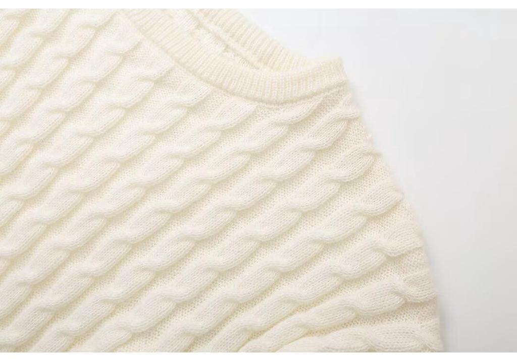 Women's European & American Style Versatile Long-Sleeve Scarf Knit Sweater