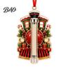 Clear Money Holder Capsule Christmas Cash Gift Ornament, Acrylic Holder, Funny Xmas Tree/Bow/Santa/Bell Shaped Hanging Decoration for Tree,