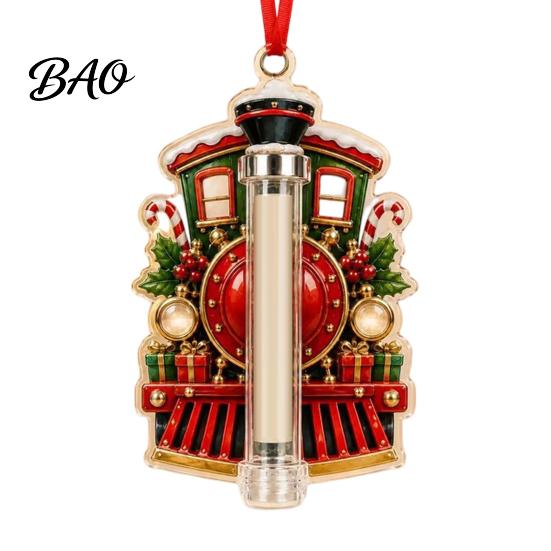 Clear Money Holder Capsule Christmas Cash Gift Ornament, Acrylic Holder, Funny Xmas Tree/Bow/Santa/Bell Shaped Hanging Decoration for Tree,