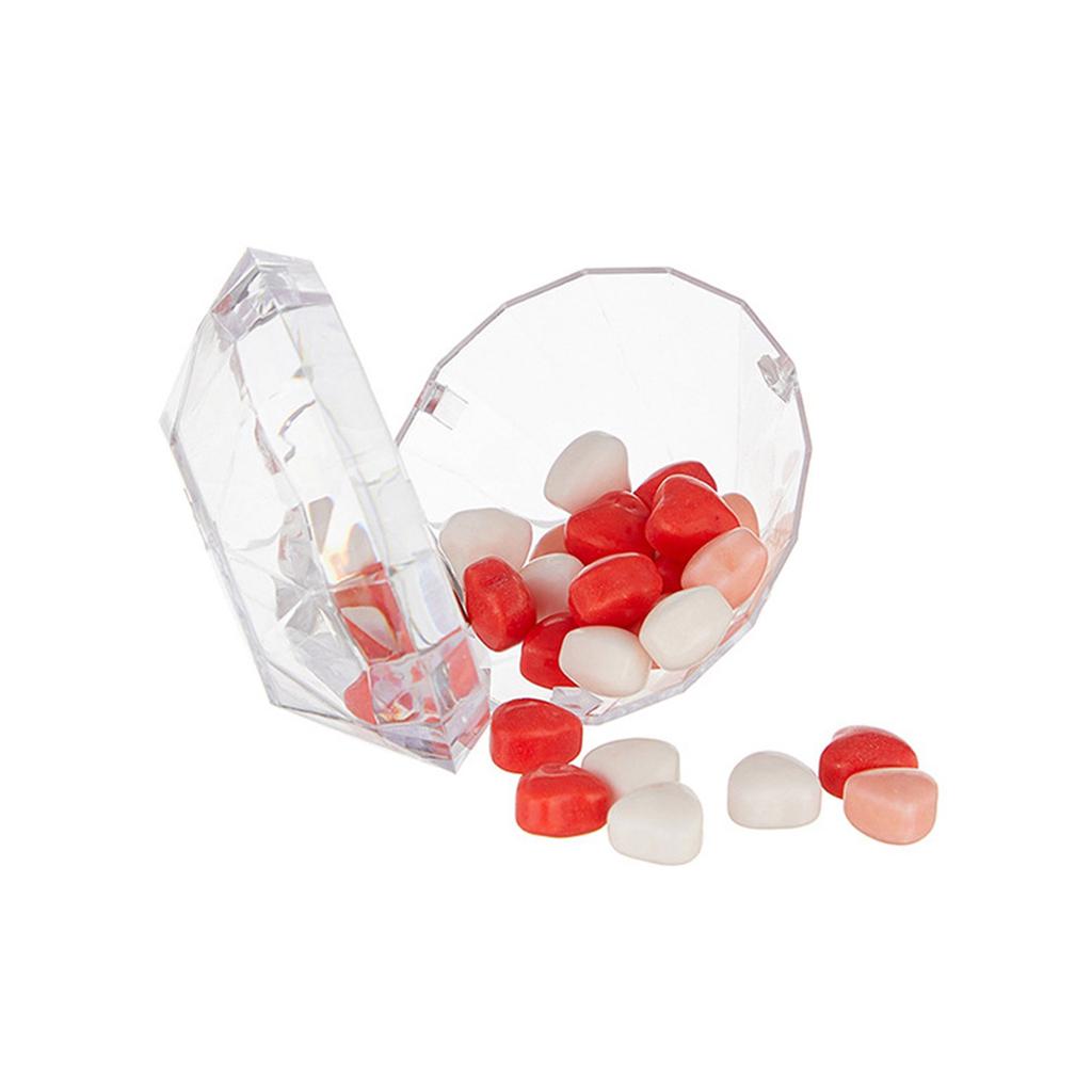 Packung mit 10 dekorativen Diamant-Bonbonbehältern aus Kunststoff, langlebige Kunststoff-Diamanten, Bonbongläser für Gastgeschenke und Dekorationen