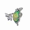 Enamel Decorative Butterfly Series Open Ring Women'S Niche Design High-End Broken Diamond Personalized Ring