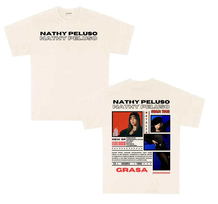 Singer Nathy Peluso Tour Album 2025 Graphic T Shirts Men Women Hip Hop Harajuku Fashion Cotton Short Sleeve T-shirt Streetwear