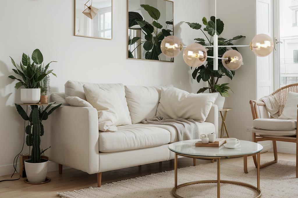 Vicenza Hanging Lamp White And Gold 4-Flat Honey Lamp E14