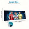 Football Superstars Group Portrait Large Gaming Mouse Pad Non Slip Extended Desk Mat For Keyboard Laptop Gamer Table Decor