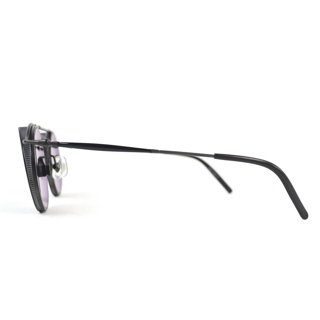 Ausgezeichnete MATSUDA Sonnenbrille Zwei Stege Rund Matt Schwarz Herren 2903H Gebraucht