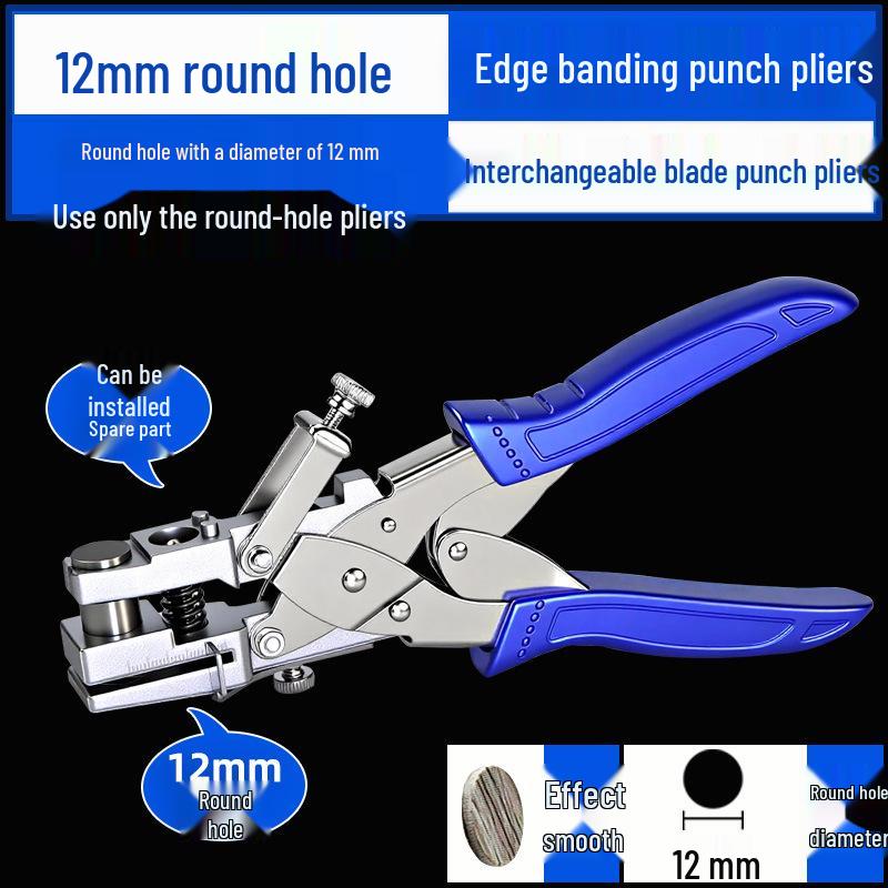 East Tour Multifunctional Edge Banding Hole Punch Woodworking Tool with Screw Hole Cover Pliers