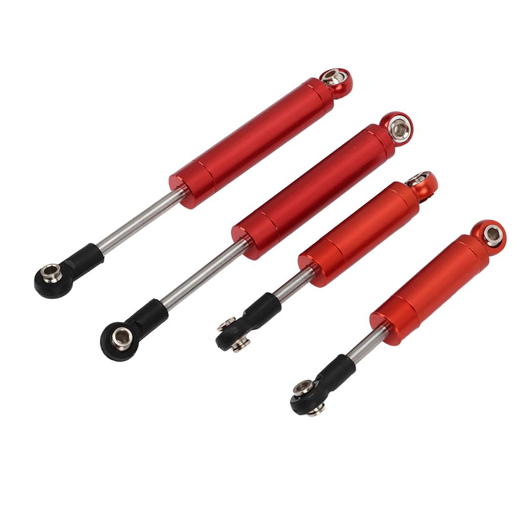 RC Front Rear Shock Absorbers Aluminum Alloy Steel High Elastic Spring CNC Easy Replaceable RC Parts for Axial 1 18 Red