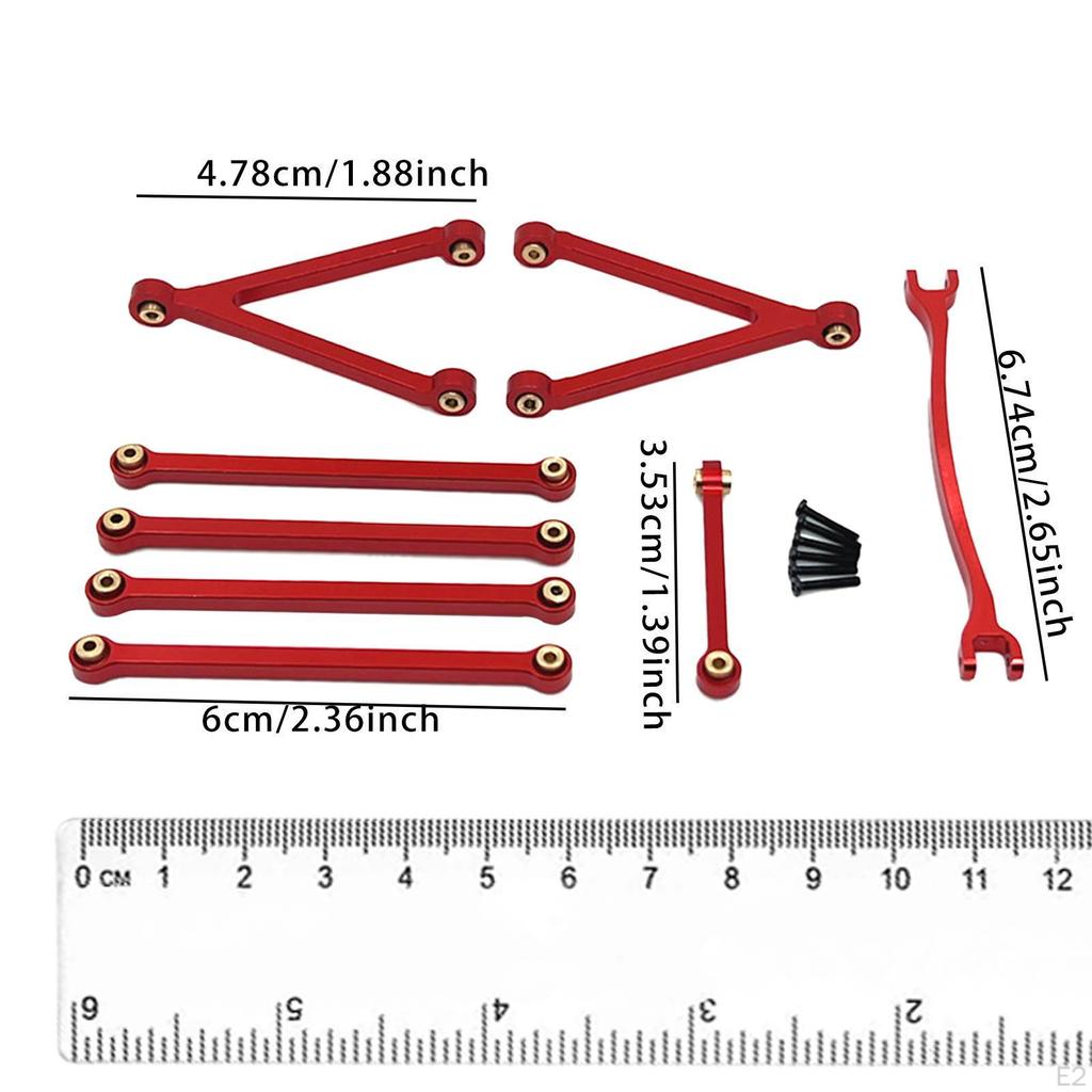 8 Pack Chassis Linkage Rods for FCX24 Trucks, Aluminum Alloy Parts 1/24 Scale Models