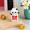 Mahjong Panda Desktop Figurines Resin Animal Sculpture Cake Ornaments  Living Room