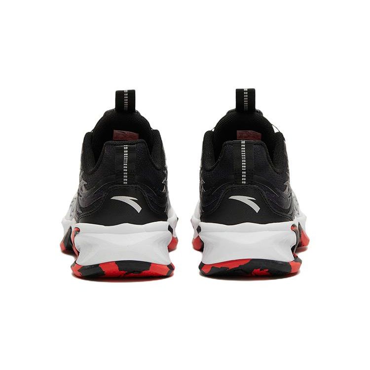 Anta Childrens Red Flame Sports Non-Slip Shock Absorbing Wear-Resistant Low-Top Running Shoes Kids sneaker White Black 312315511-1