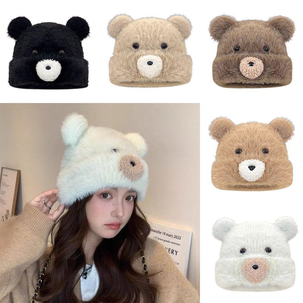 Knitted Knitted Hat Elegant Pullover Hat Outdoor Sports Ear Protection Cap