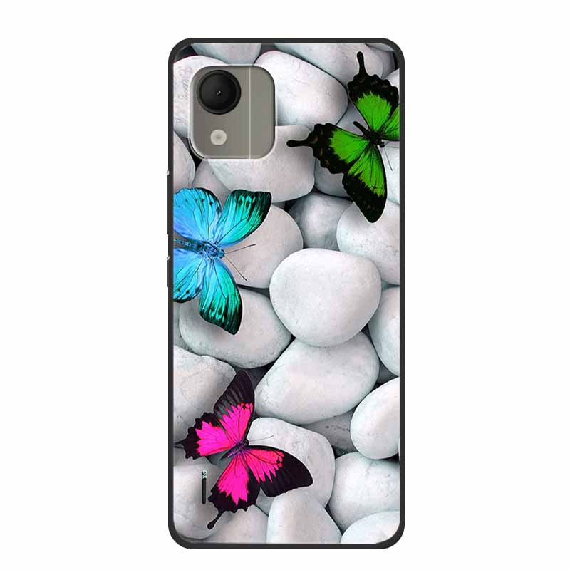 For Nokia C110 4G Case Luxury Silicone Back Cover for NokiaC110 Phone Coque C110 2023 Protector Shockproof Colorful Capas Bumper