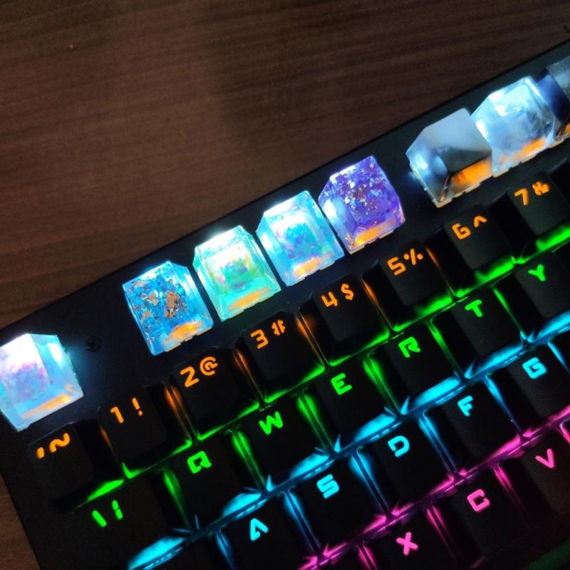 Keyboard Replacement Keycaps for Cherry MX Creative Handmade Customized OEM R4 Profile Resin Keycap 1 Pc