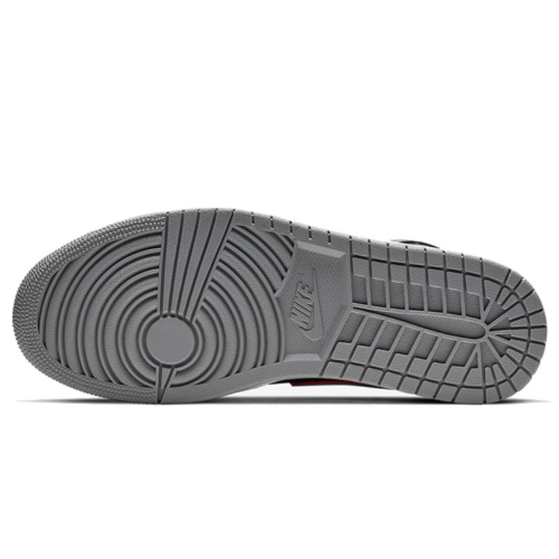 Jordan 1 Mid Black Particle Grey Gym Red Jordan 554724-060