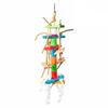 Eco-Friendly Non-Toxic Wooden Bird Toy with Colorful Rope Swing Safe for Chewing Parrot Interactive & Movement Toy