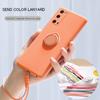 Magnetic Ring Holder Stand Case For Samsung Galaxy S21 Ultra S22 Plus Note 20 S20 FE S10 A51 A71 A50 Liquid Silicone Soft Cover