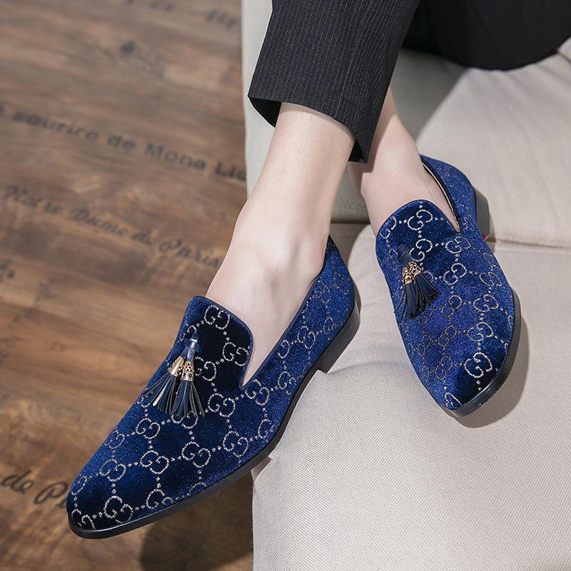 Autumn New Leather Shoes Men's Large Size One Pedal Trend Casual British Beanie Shoes Men's Casual Leather Shoes Driving Shoes