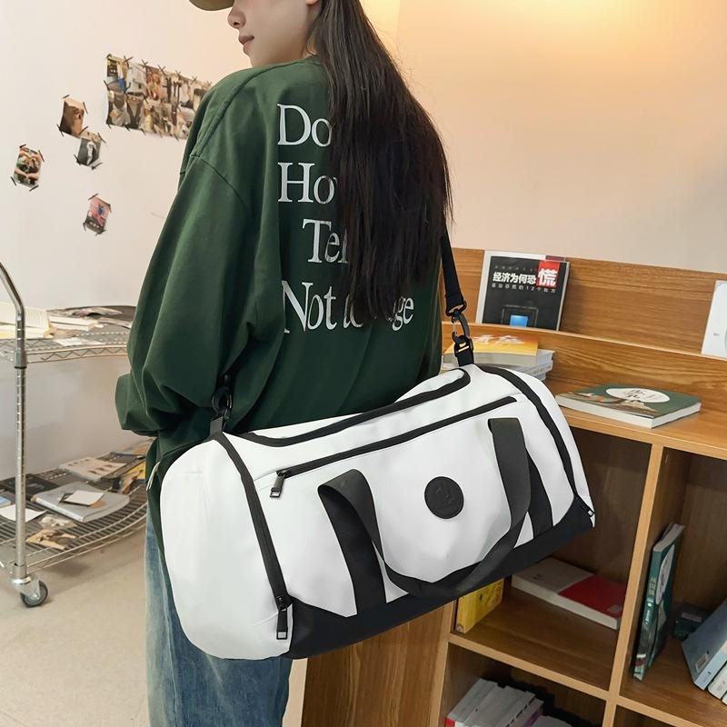 Schoolbag Men's Green And Wo's Luggage Bags Go Out Large-Capacity Hand-Held Travel Bags Dry And Wet Separation Sports Training Fitness Bags