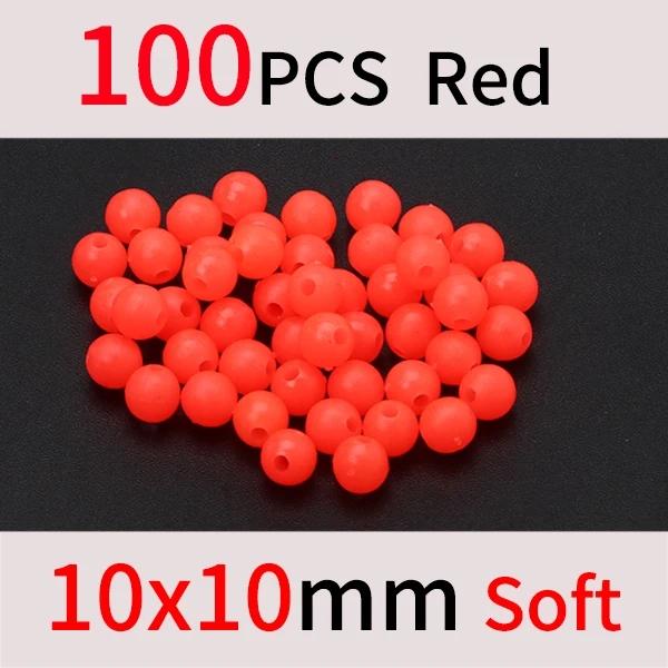 1 PAK Soft Glow Beads Luminous Orange Green White for Fishing Rig Treble Hook Egg Fly Tying UV Color Sabiki Ice Jig Fishing Accessory
