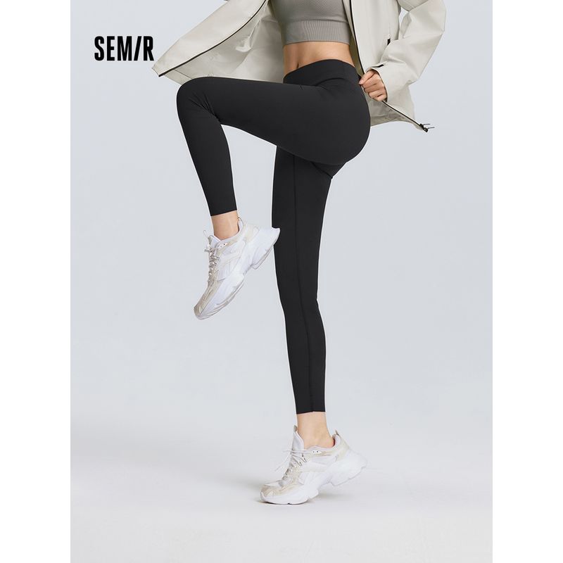 

Senma Casual Pants Women s High Elastic Belly Contracting and Close-Fitting Leggings 2025 Spring New Arrival Black Tailor Shark Pants Silm Black 90001 155/62A/S