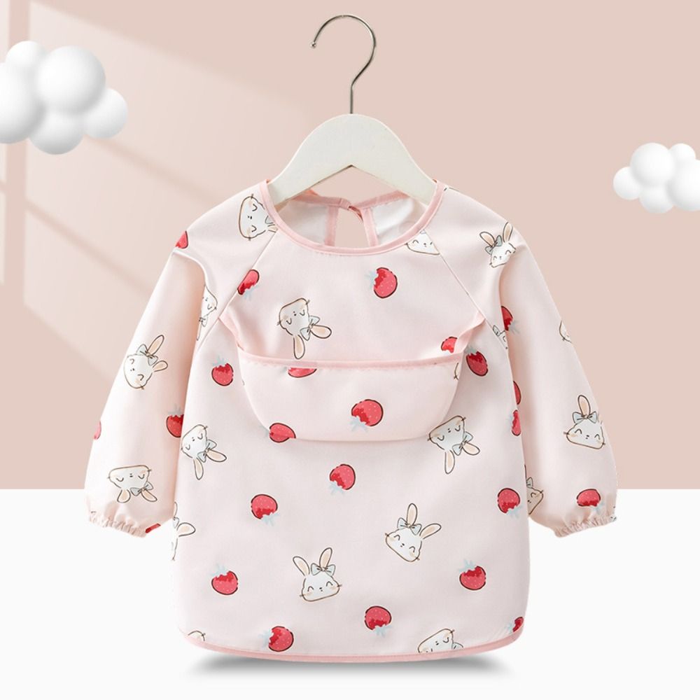 Rice Pocket Baby Long Sleeve Apron Feeding Blouse Toddler Bibs High Quality Children Feeding Bib