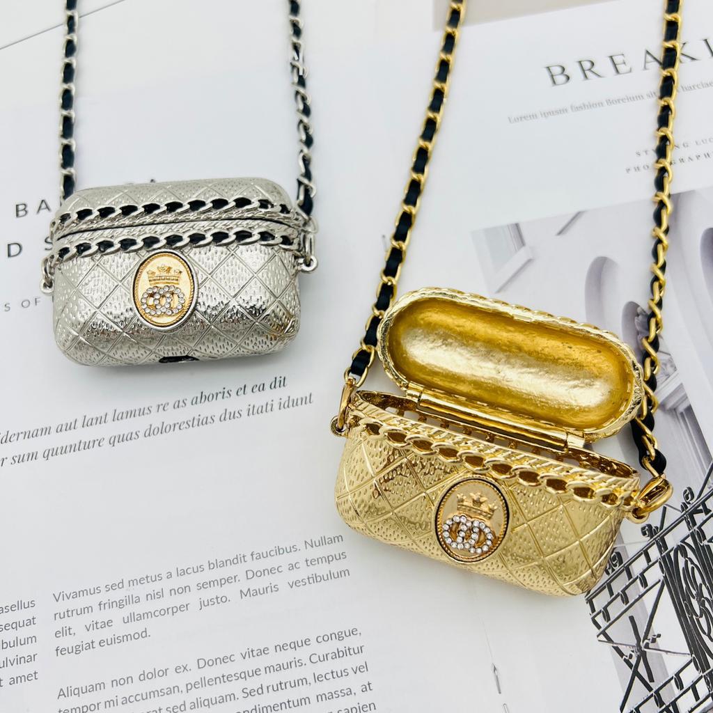 Metal Mini Bag Chain Crossbody Shoulder Bag Versatile Decorative Clothing Headphone Bag Shoulder Bag For Women