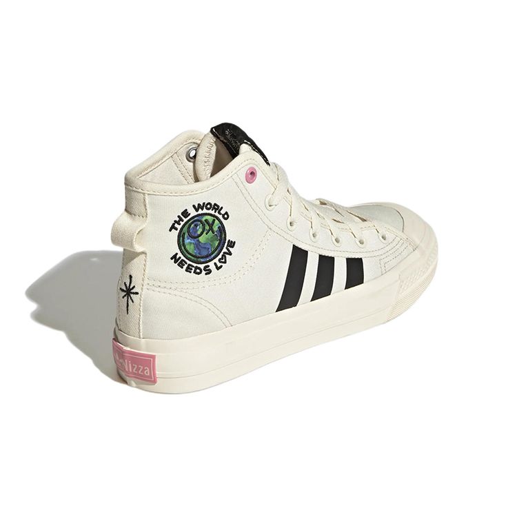 Adidas André Saraiva x Nizza Hi RF J Svět potřebuje lásku Dětské tenisky Krémová Krémově bílá Jádrově černá GZ1758