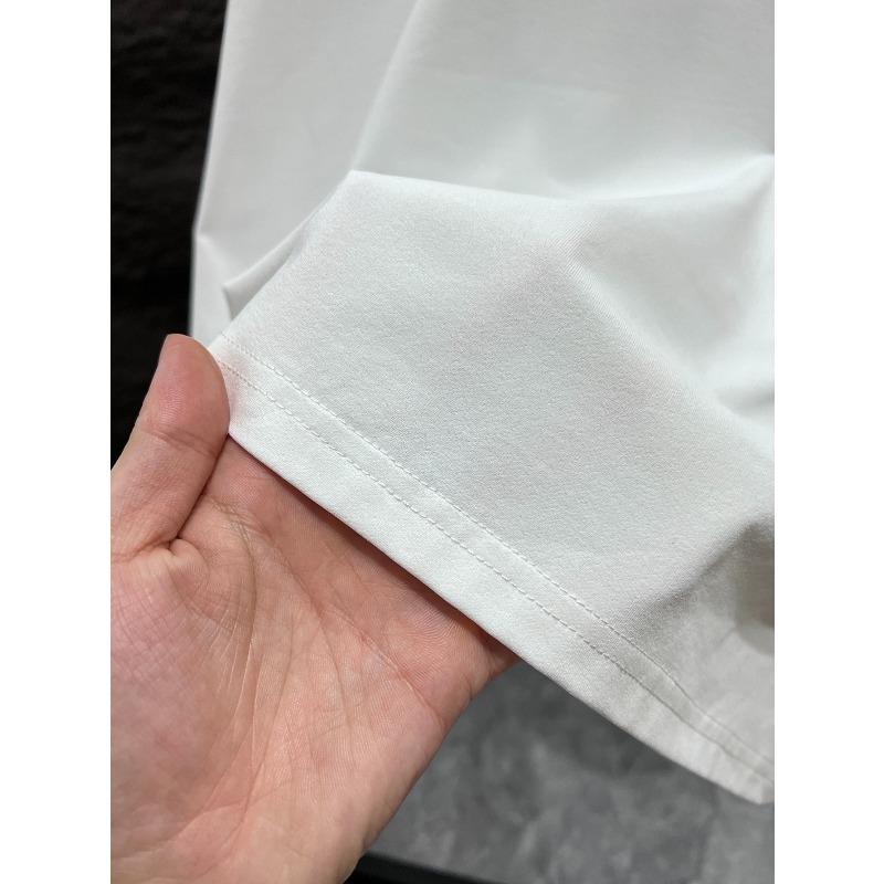 European sizes Men'S Short Sleeve T-Shirt, Loose Fit, All-Over Print Design, Fashion Casual Round Neck Top