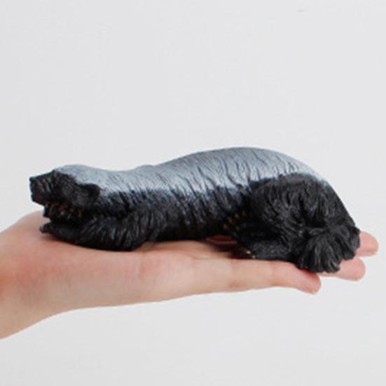Honey Badger Figurine Realistic Simulation Wild Animal PVC Miniature Honey Badger Educational Toy for Kids
