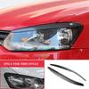 For VW Polo MK5 2010-2018  Headlight Eyebrow Trim Cover Sticker Headlamp Accessories 2pcs Car Light Decoration