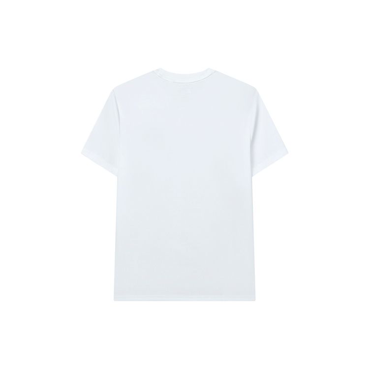 FILA Letter Logo Round Neck Knitted Skin-Friendly Trendy Short Sleeve T-Shirt Men Tops White F11M217103F-WT