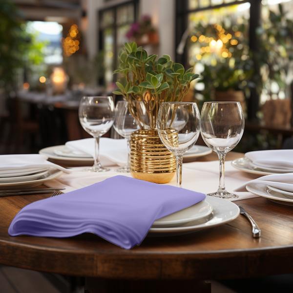 Napkins Fabric Napkin Lavender 10 Pieces 40X40Cm