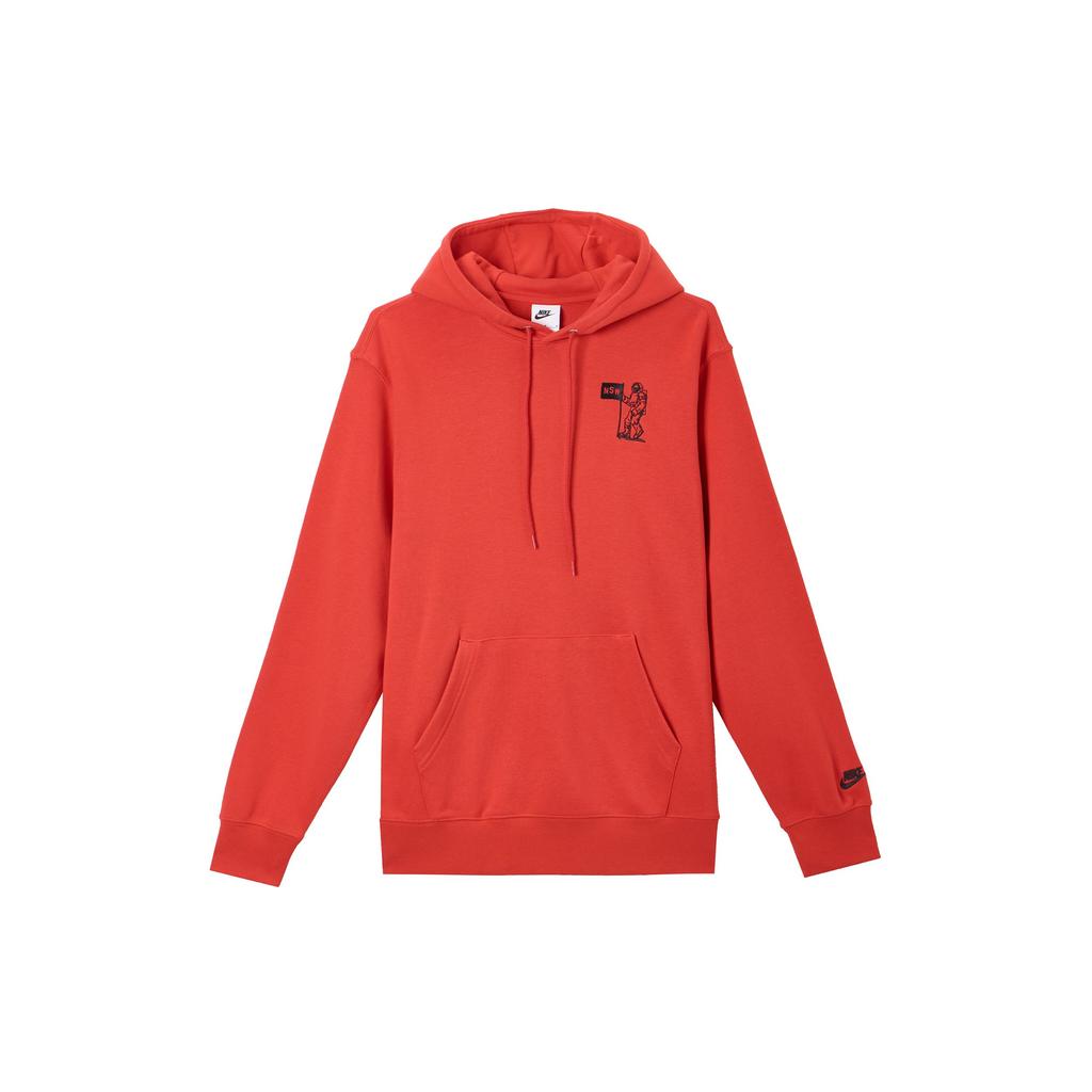 Nike Club FW24 Fashion Logo Letter Hoodie Men Hoodies University-Red Black HQ8595-657
