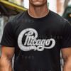 CHICAGO Logotyp T-shirt Skjorta T-shirt Band T-shirt Vintage Estetik Sliten T-shirt