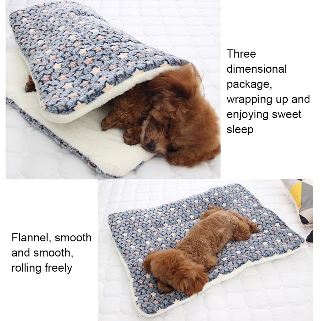 Flannel Thickened Dog Bed Mat Soft And Comfortable For Pet Pet Sleeping Mat Warm Pet Mat Cat Bed Mat