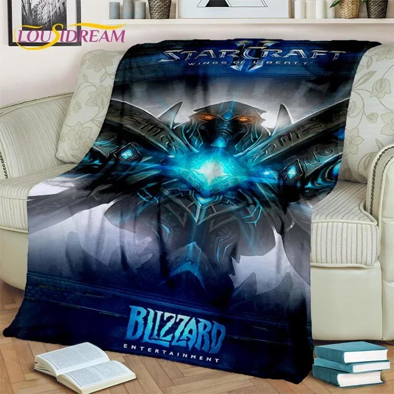 3D StarCraft Classic Game Gamer Blanket,Soft Throw Blanket for Home Bedroom Bed Sofa Picnic Travel Office Rest Cover Blanket Kid