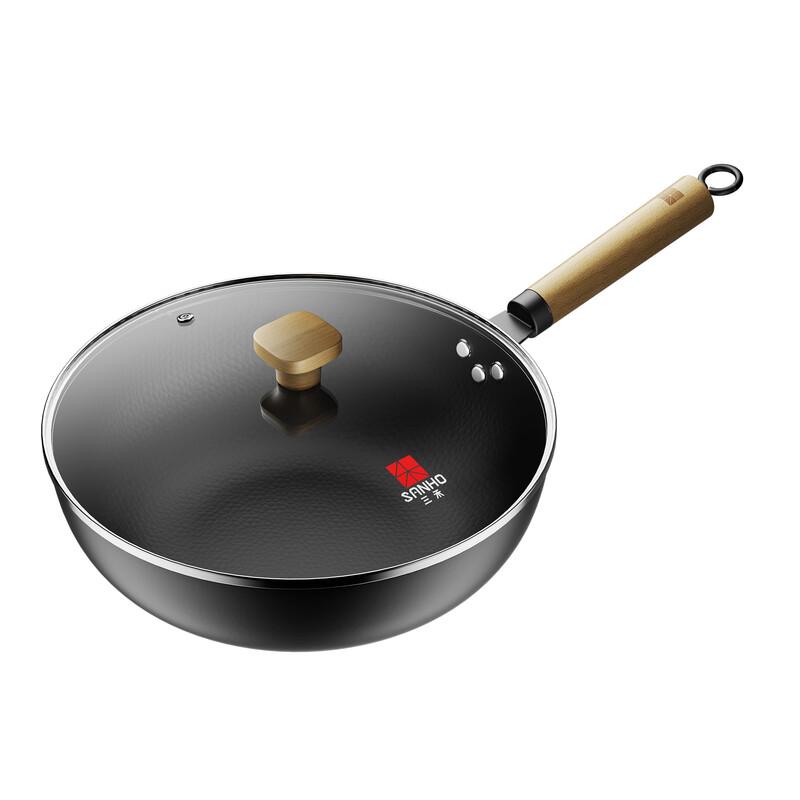 Sanhe 32cm Nitrided Iron Wok