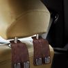POPETPOP Car Hook, Luggage Rack, Headrest Seat Luggage, Artificial Suede, Leather, Double Headed, Storage,