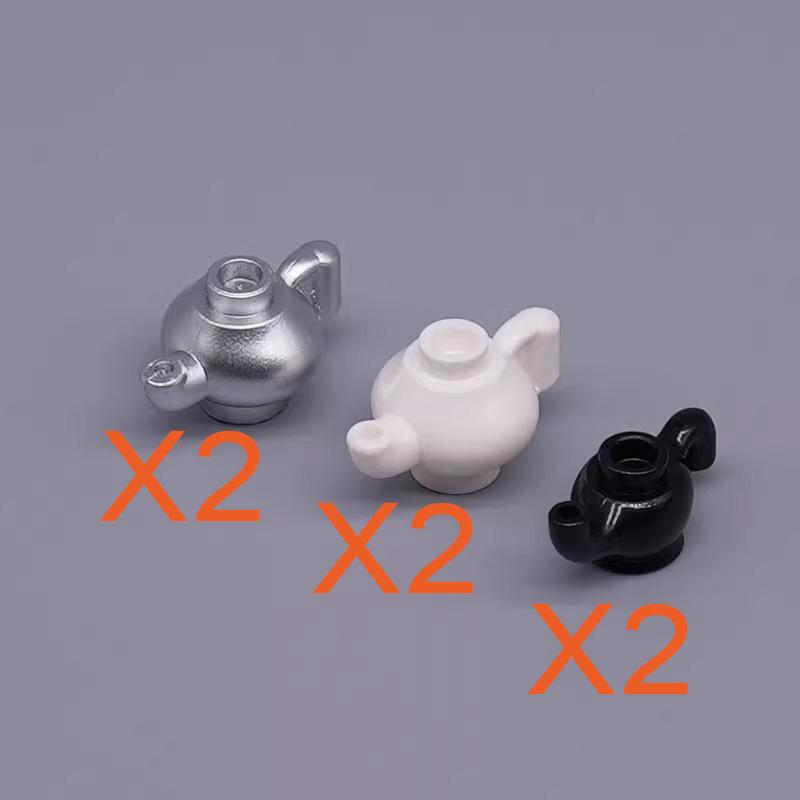 Character Scene Building Blocks Accessories Treasure Dollar Silver Ore Diamond Box Wine Glass Chain Key Teapot Toy Gift Brick