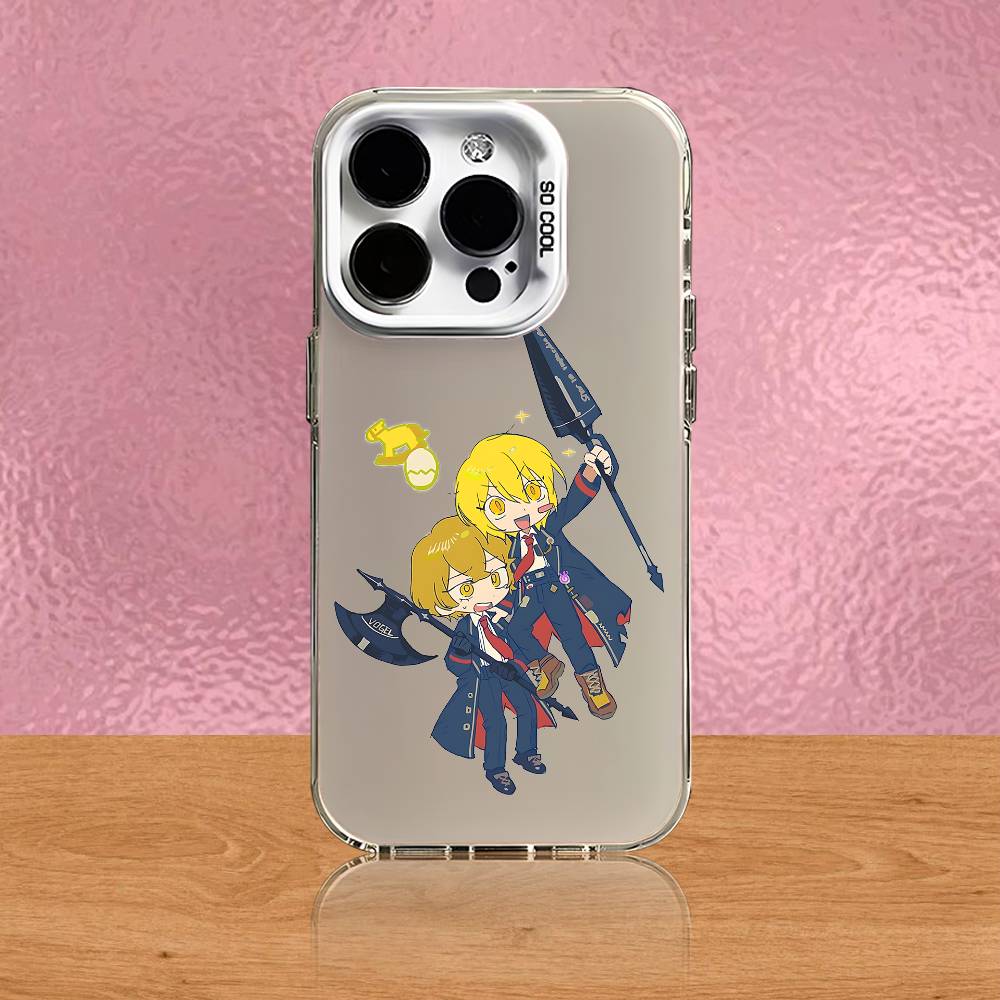 L-Limbus C-Company Don Quixote For iPhone 17,16,15,14,13,12,X,8,Pro,Max,Plus,SE4,Air,Mini Anti-Slip Design White IMD Matte Case