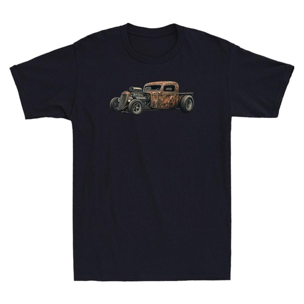 Rat Rod Rust Bucket Retro Hot Rod Car Design Vintage Unisexs Short Sleeve Tshirt