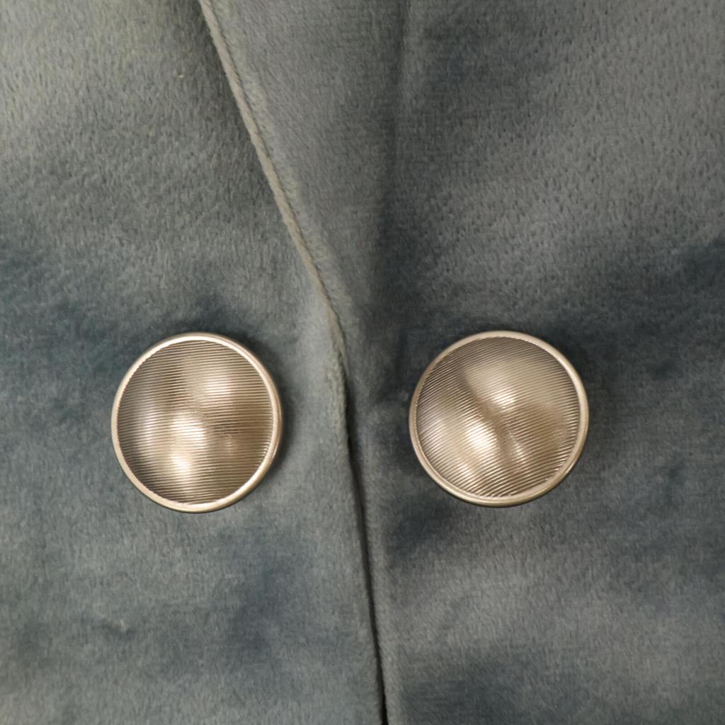 TAE ASHIDA [Good condition/24 year old] TJ4721 Gathered sleeve velour Jacket *There is no size notation. blueUsed