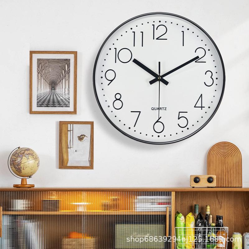 14-Inch Quartz Wall Clock for Classroom & Living Room – Easy Mount, No-Drill Design