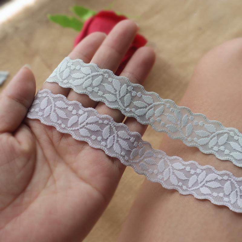 2cm Wide Elastic Lace Trim for Skirt Hem Decoration - 2 Meters