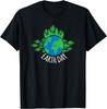 Earth Day Globe Trees Graphic Tee Nature Lover Casual Short Sleeve TShirt Men